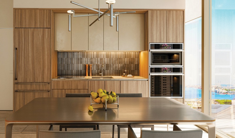 Kitchen Features at 14 ROC Miami Residences